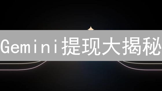 Gemini提现大揭秘：新手必看，避免掉坑！