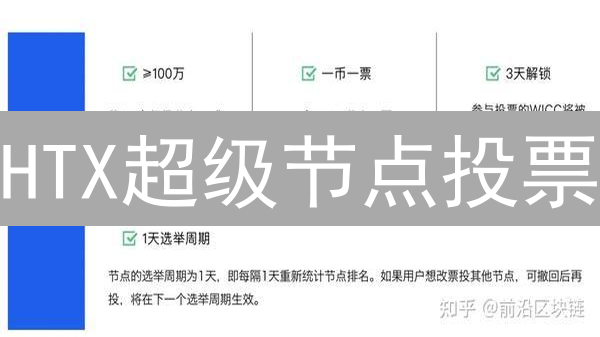 HTX超级节点投票：决定HTX未来，你的声音至关重要！